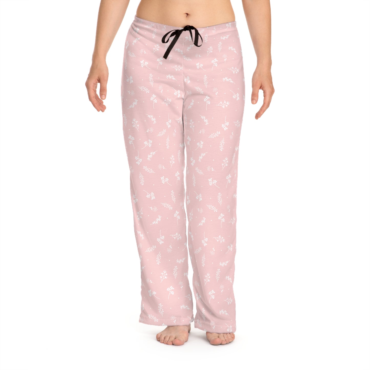 Pink Floral Women's Pajama Pants