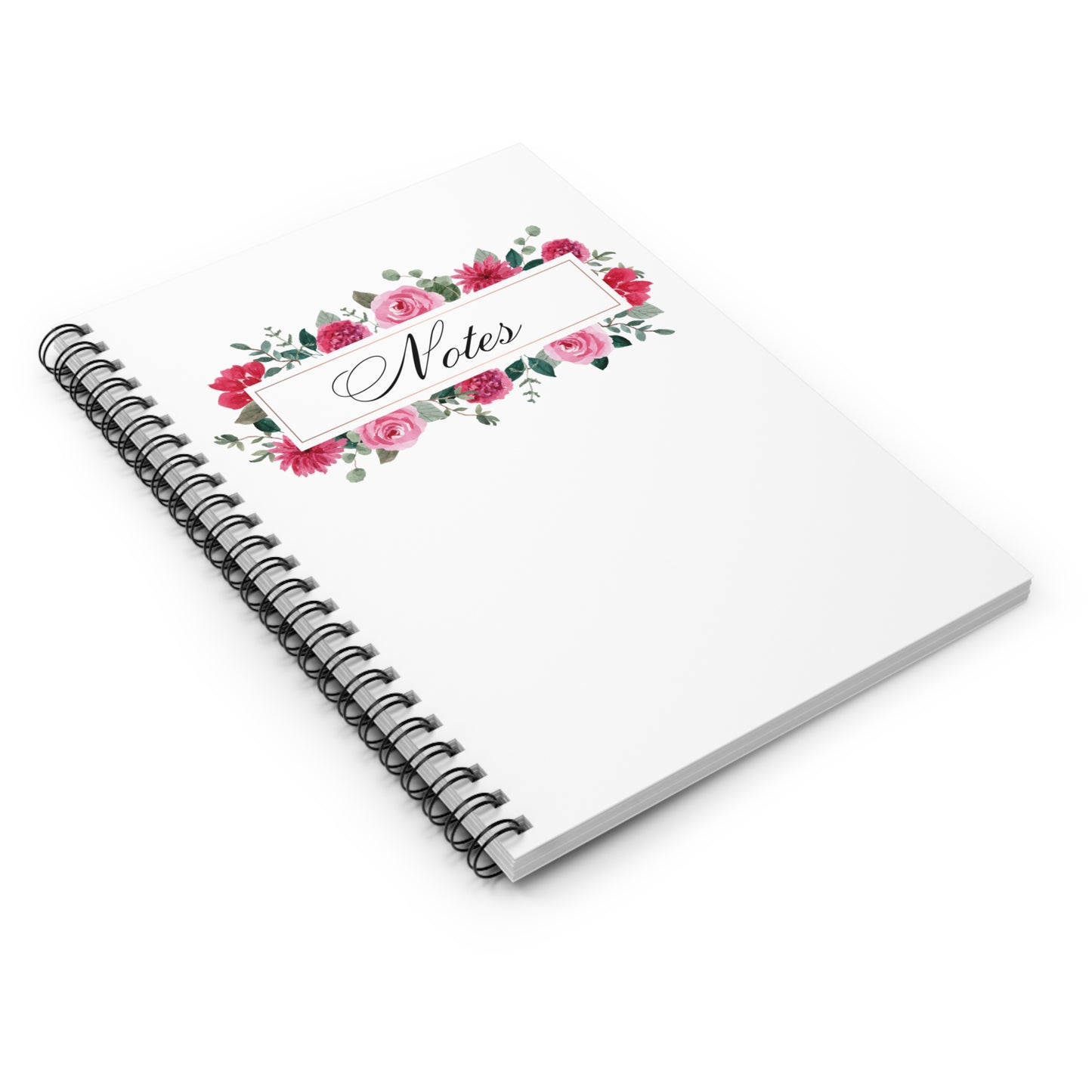 Rose Spiral Notebook - Ruled Line