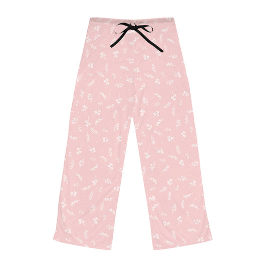 Pink Floral Women's Pajama Pants