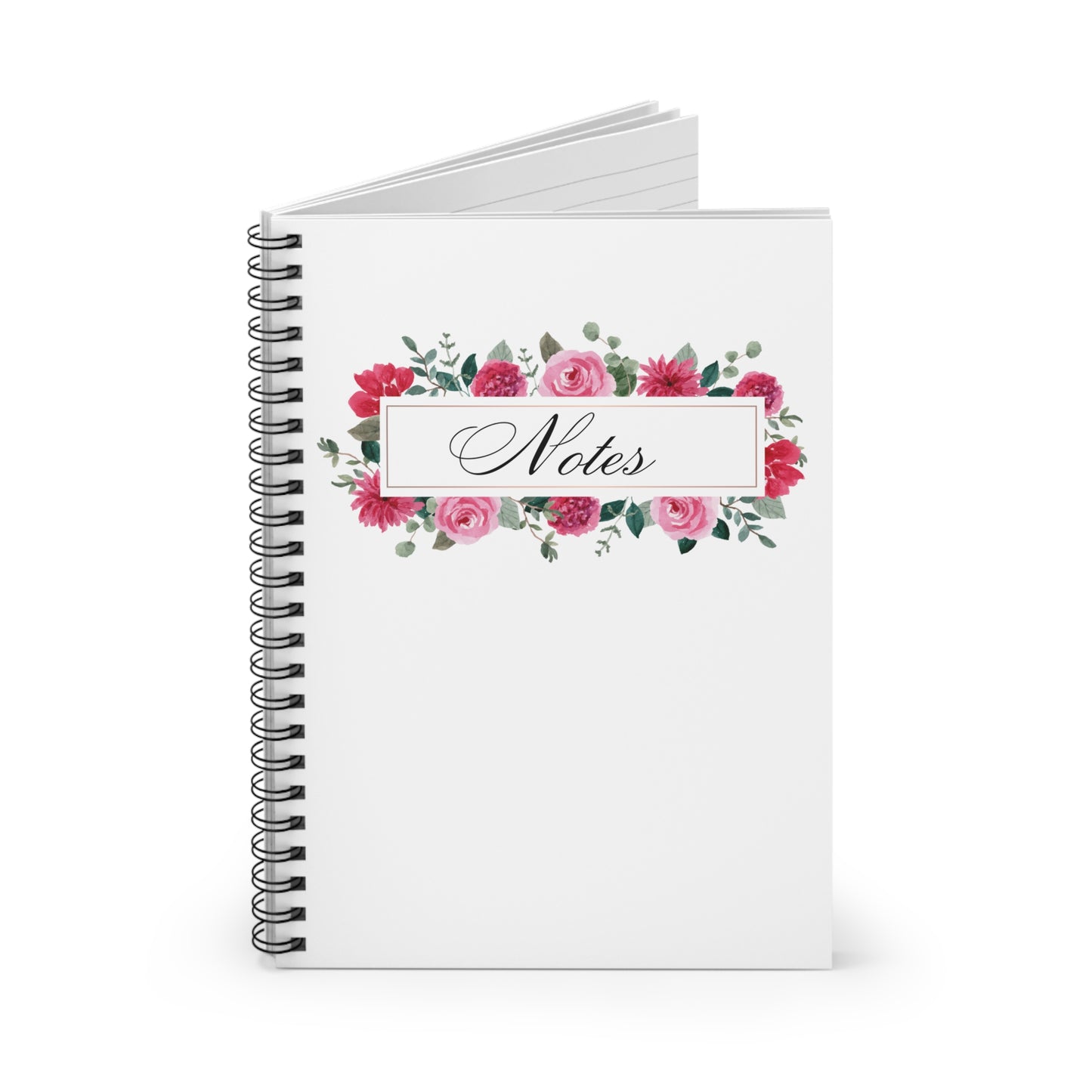 Rose Spiral Notebook - Ruled Line