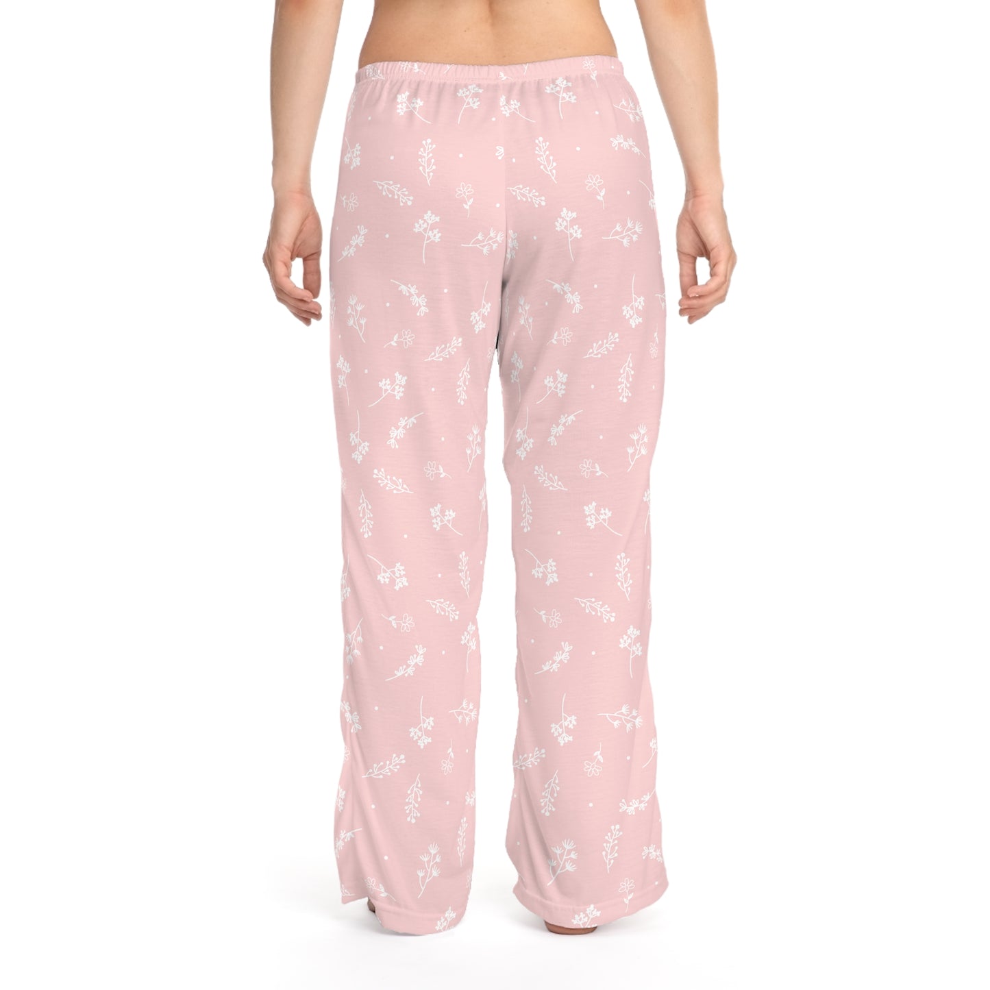 Pink Floral Women's Pajama Pants